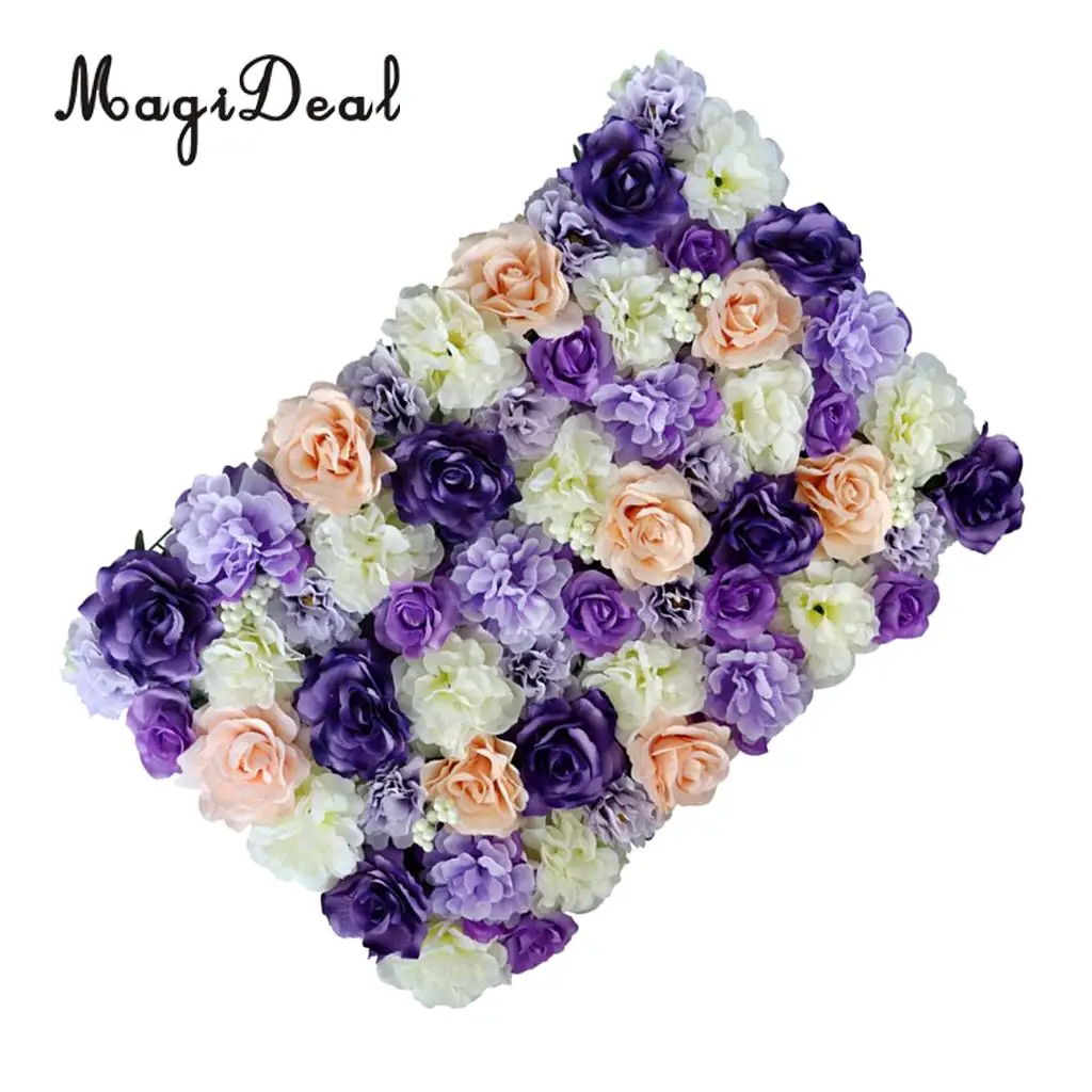 Artificial Rose Flower Wall Panels Wedding Anniversary Venue Flower Arrangement DIY Art Decor Photo Backdrops