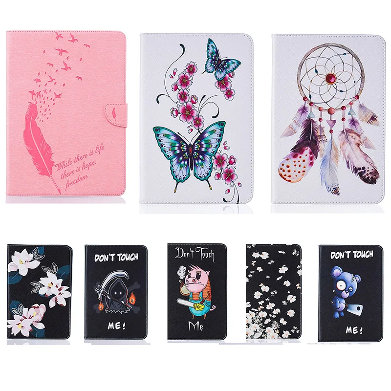 

Butterfly feathers Case for samsung galaxy Tab S2 T815C PU Leather Stand and Magnetic Case for samsung T815C 9.7inch case