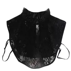 Mooistar # 4066d Новинки для женщин блузка ложные воротник одежды рубашка Съемная Воротники Кружево белый черный