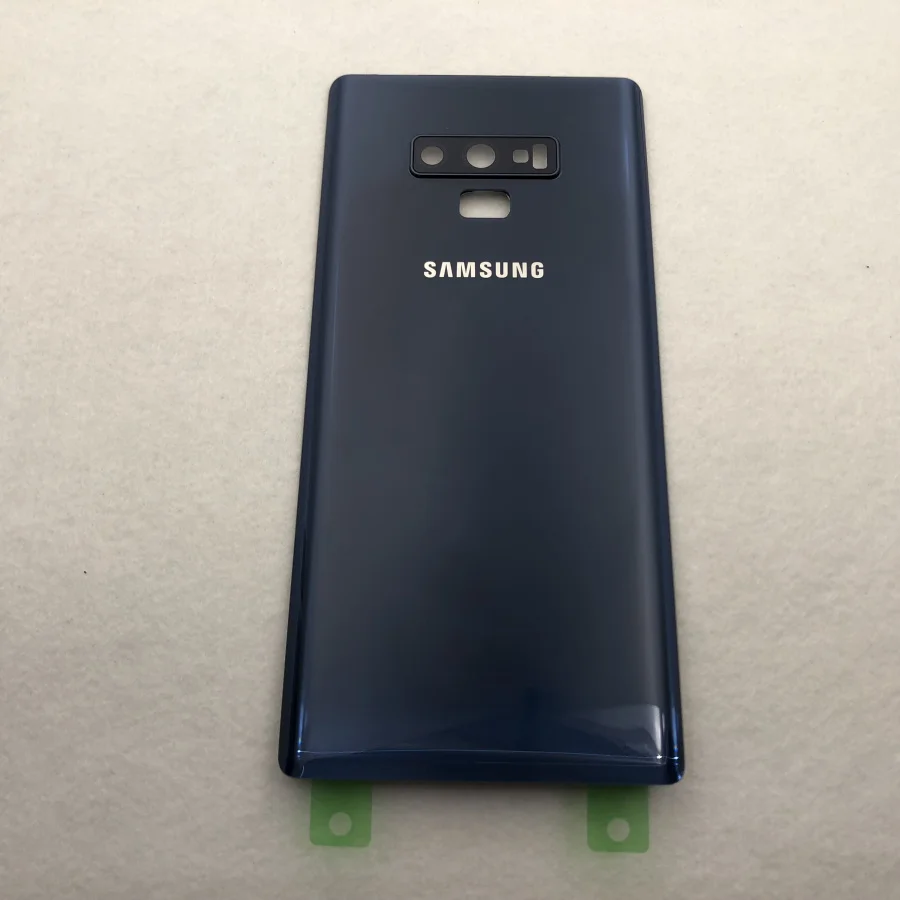 Note9 чехол на заднюю батарейку для samsung Galaxy Note 9 N960 N960F N9600 задняя крышка на стекло+ объектив для камеры - Цвет: Note 9 blue