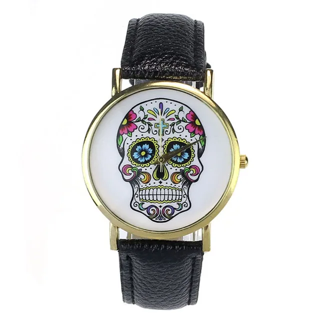 2017 New Fashion Punk Skull Women Men Dress Quartz Leather Rivets Bracelet Watch 2017 New Fashion Punk Skull Women Men Dress Quartz Leather Rivets Bracelet Watch