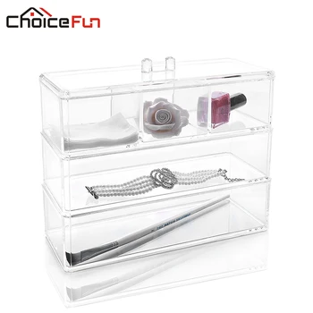 

CHOICE FUN Makeup organizer storage box acrylic make up organizer maquillage organizador plastic box organizadora SF-1173-1