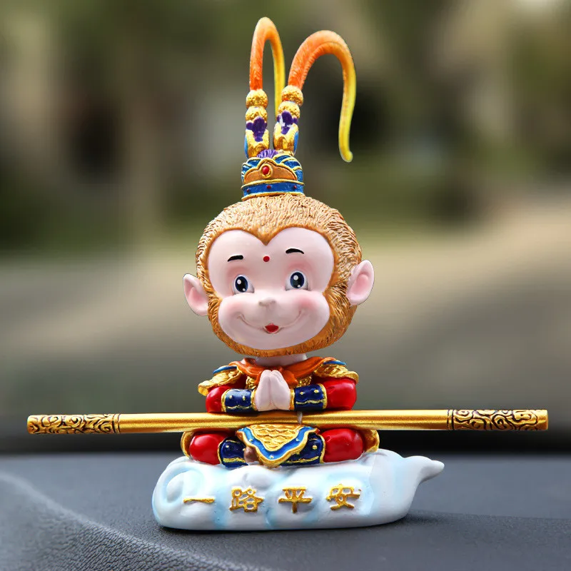 

Monkey Car Dolls Shake Head Toys For Vehicle Auto Decoration Interior Funny Ornaments Creative Parts Manual Cute Car