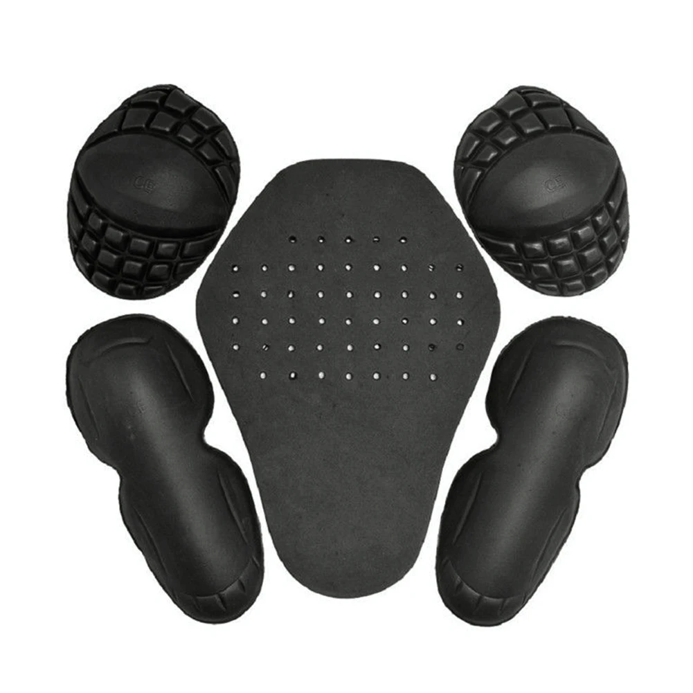 

5pcs Removable EVA Riding Shoulder Elbow Back Protectors Pads Set Motorcycle Protective Clothing Motorcycle Racing Protection