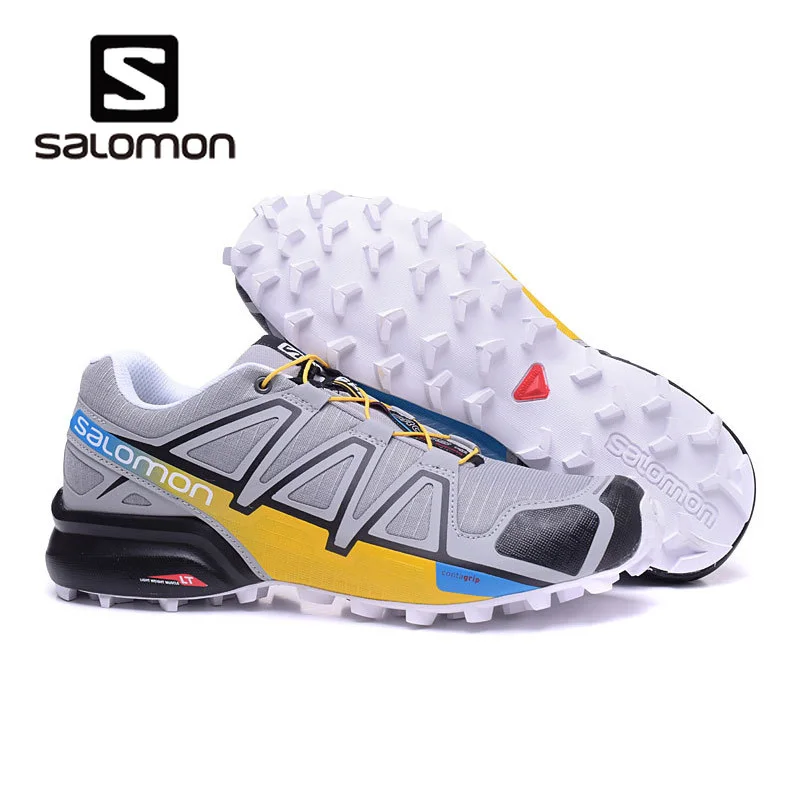 

Salomon Men's Speedcross 4 GTX Trail Runner Spare Quicklace Bundle Canvas Lace-up Medium Cut Sport Shoe Outdoor Lawn Size 40-46