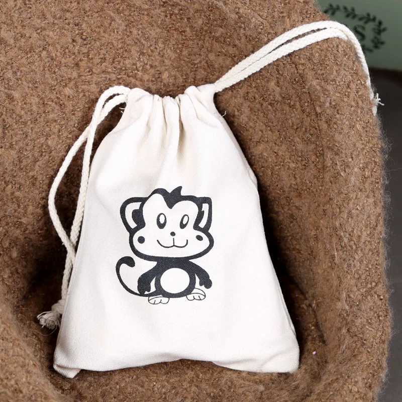 

Shopping portable canvas bag beam cosmetic cotton bag green linen storage bag Cosmetic bag