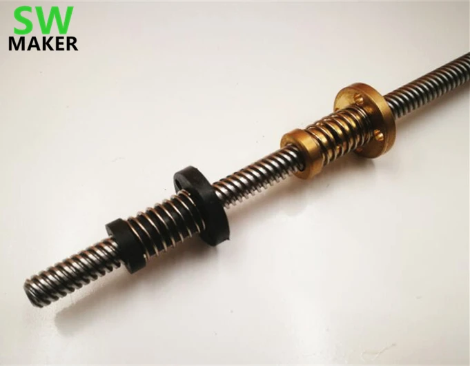 

SWMAKER Delrin Brass Anti Backlash Nut+200mm 300mm 400mm 500mm 540mm T8 Tr8 Stepper Motor Trapezoidal ACME lead screw 3D printer