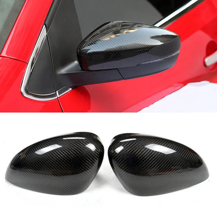 New Carbon Fiber Car Side Door View Mirrors Replacment Cover For Ford