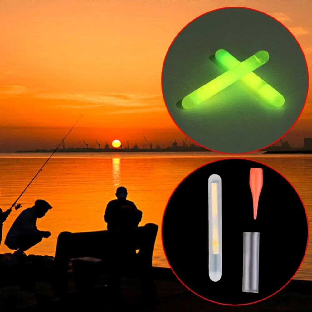10pcs 3.0*25MM/4.5*37mm Fishing Float Night Fishing Luminous Float Fluorescent Light stick Rod