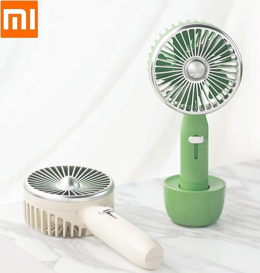 

Xiaomi Mini Fan 2000mAh USB Rechargeable 80cm data cable Portable Handheld Outdoors Fan 3-Speed Small Cooling Cooler Fan