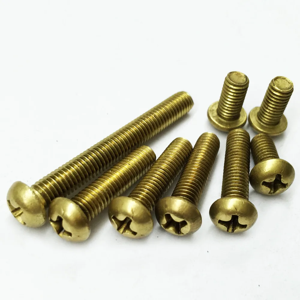 Copper Cross Head Screws Round Head Machine Screw M3*30in Bolts from