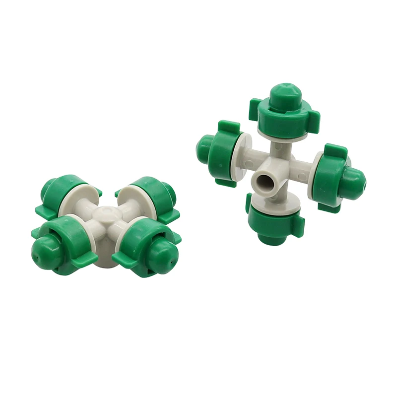 

Cross Misting Sprinkler 6 mm Interface Greenhouse Watering Sprinkler Irrigation Gardening Tools and Equipment Atomizer 50 Pcs