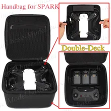 Double Deck Storage Bag Drone Aircraft Accessories Handbag Waterproof PU Bag for DJI SPARK