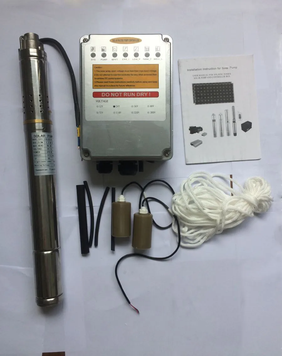 

New model DC24v stainless steel solar water pump small brushless pump with MPPT controller 3 years warranty 2SPS1.3/50-D24/140