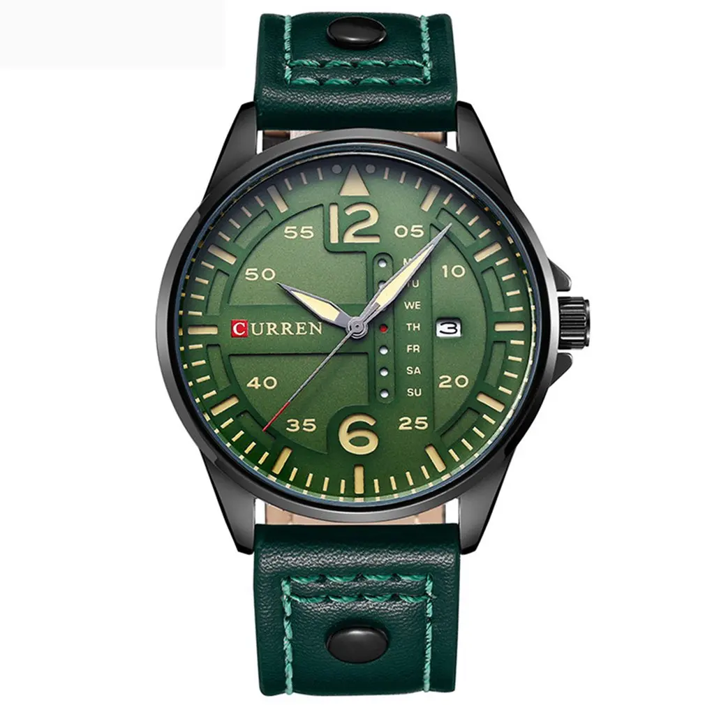 

CURREN 8224 Luxury Brand Relogio Masculino Date Leather Casual Watch Men Sports Watches Quartz Wrist Watch Male Clock Gifts