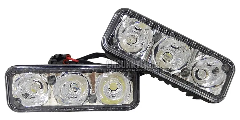 CNSUNNYLIGHT Waterproof Car High Power Aluminum LED Daytime Running Lights with Lens DC12v Xenon White 1set DRL (7)