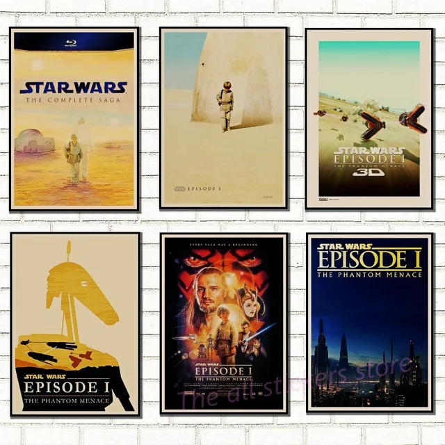 Classic Star Wars плакат Винтаж Искусство классические Семейные оформлены фильма Звездные войны скрытая угроза крафт плакат стикер 5004