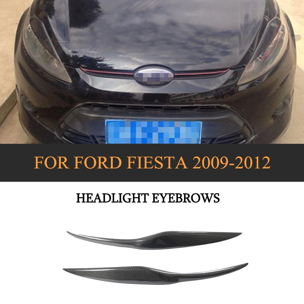ZHHRHC Auto Carbon Fiber Scheinwerfer Augenbrauenabdeckung Trim Scheinwerfer Lampe Aufkleber Für Ford Fiesta MK7 MK7.5 2012-2017 ZHHRHC Auto Carbon Fiber Scheinwerfer Augenbrauenabdeckung Trim Scheinwerfer Lampe Aufkleber Für Ford Fiesta MK7 MK7.5 2012-2017