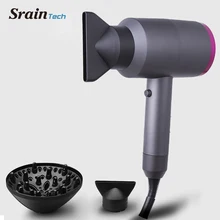 SrainTech фен Мощность 1100 Вт защита от перегрева сушильная машина Анион Фен с 3 насадками бытовой фен