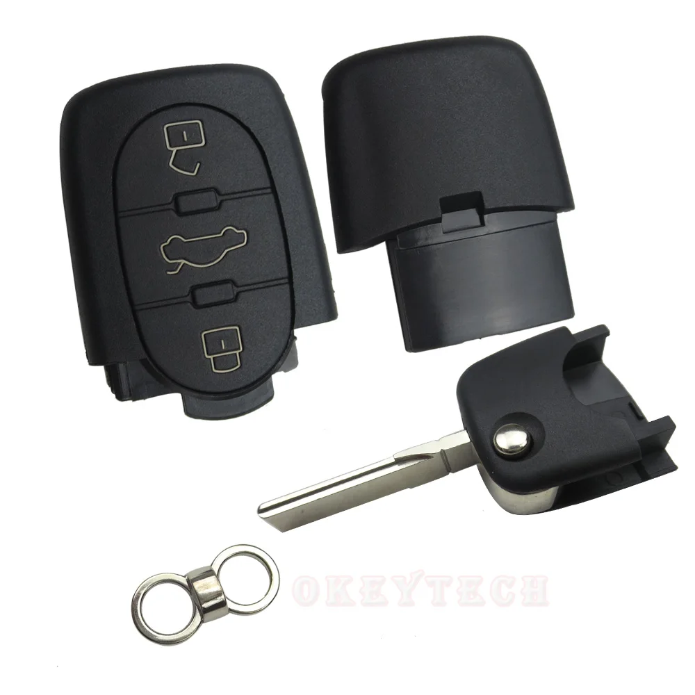 OkeyTech для Audi A2 A3 A4 A6 A8 TT 2002 2004 дистанционный ключ с 3 кнопками 433 МГц 4D0837231N ID48 чип