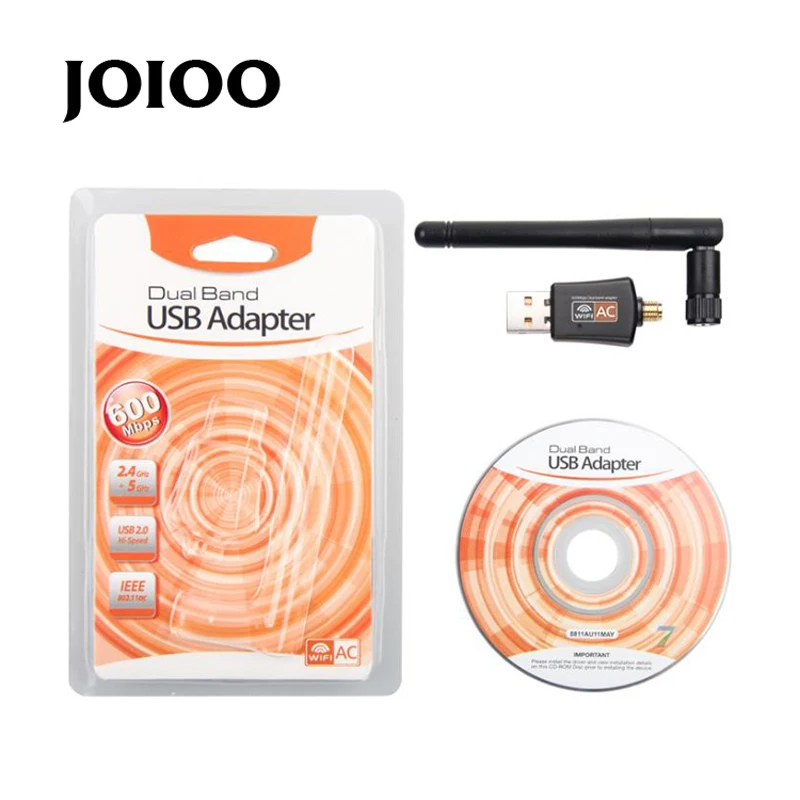 

USB WiFi Adapter AC 600Mbps Mini Pci-e Wireless Wifi Antenna Network Card 2.4+5.8Ghz Usb Lan Adapter