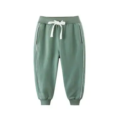 Новая весенне-Осенняя детская одежда штаны для детей от 4 до 9 лет спортивные штаны для мальчиков хлопковые брюки Простые Модные Штаны для мальчиков - Цвет: green