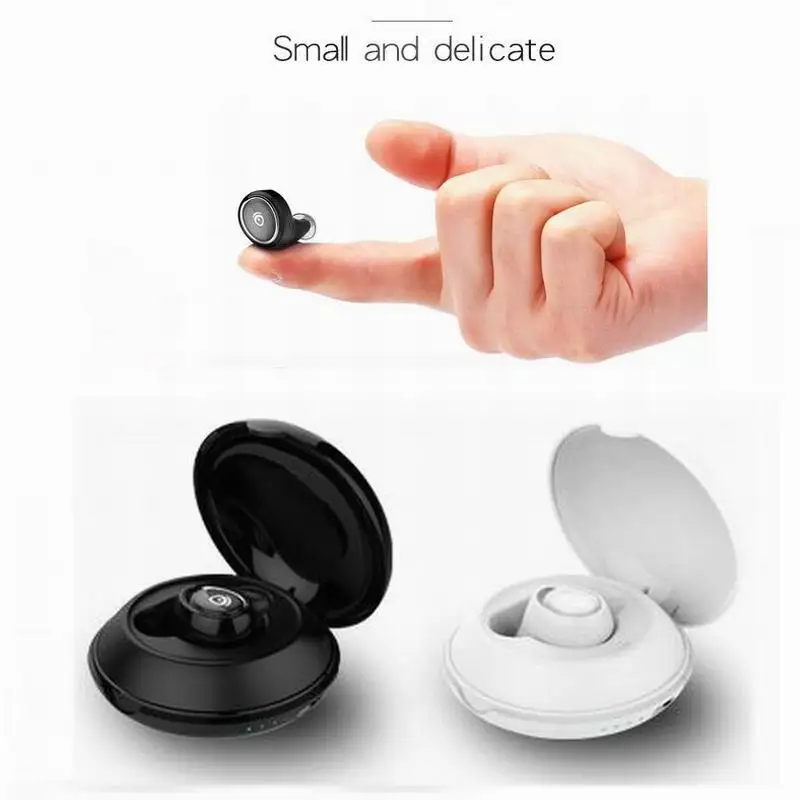

New arrival A5/A5-Plus CSR 4.1 wireless bluetooth headset super long standby 40hours music mini earphone with charging box