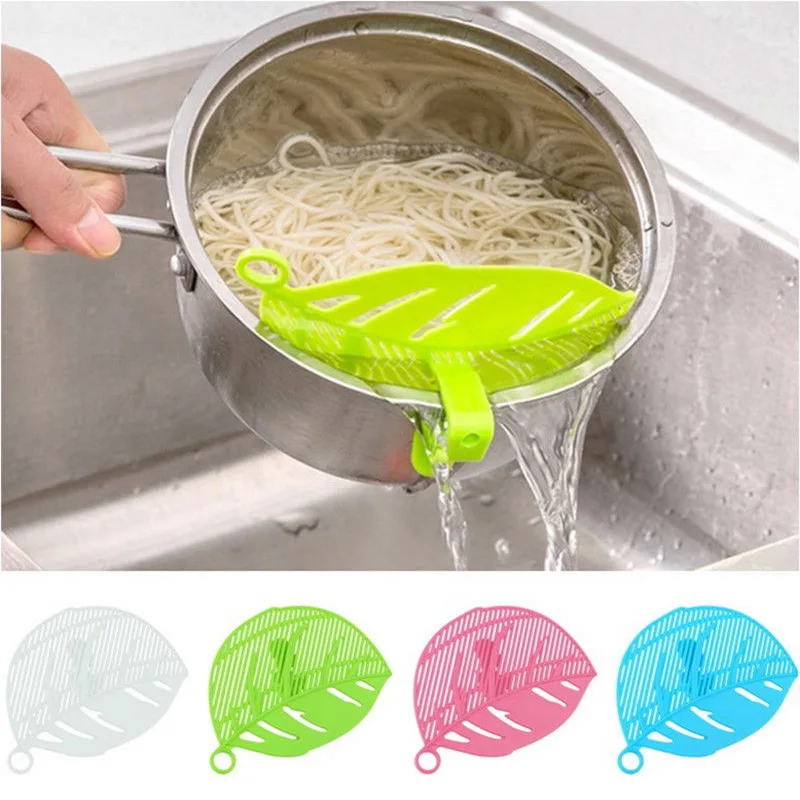 

1pc Rice Wash Filtering Baffle Durable Leaf-shaped Sieve Beans Peas Washing Filter Kitchen Cleaning Gadget Thing Tool