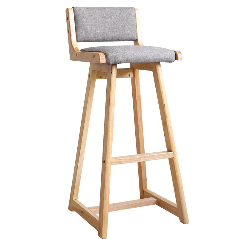 Ограничение по времени! 2 шт. стульев Nordic Твердые деревянный барный стул Высокая подножка барный стул