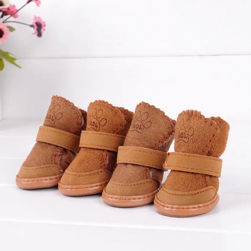 Classic Pet Shoes for Dogs Cats Winter Small Dog Anti-slip Boots Yorkshire Snow Boots Chihuahua Supplies Pet Products