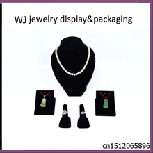 5 шт. набор черный бархат манекен жемчужный Цепочки и ожерелья подвеска Бюст Модель кольца ювелирные изделия Дисплей Стенд набор держатель стойки Портативный витрина