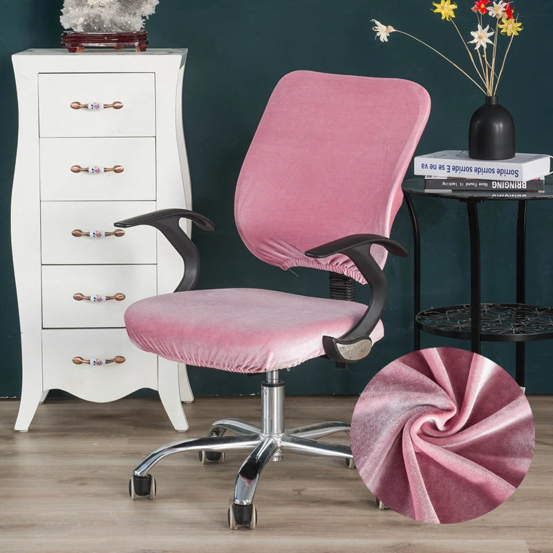 

Chair Cover Universal Elastic Spandex Fabric Pure color Split Office Computer Chair Back Cover+Seat Cover 2pcs/set