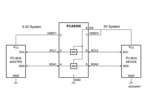 PCA9306 двойной 2 бита Bi-directional IIC I2C Напряжение уровня переводчик Breakout совета модуль высокая низкая Напряжение 5 V 3,3 Diy электронные