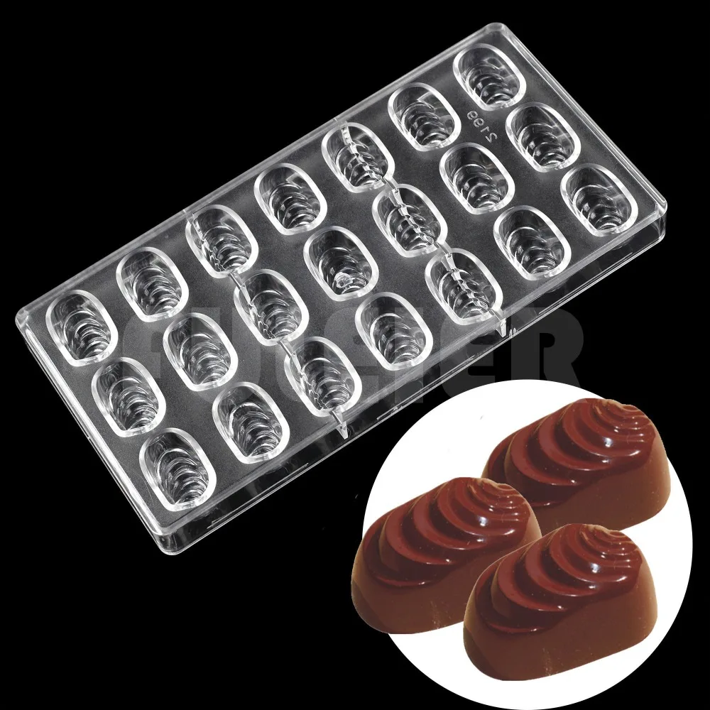 21 Cups Polycarbonate Chocolate Mold, Clear sweet candy Mold DIY