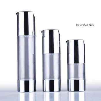 

10pcs Packaging Airless Pump Bottles Vacuum Containers Cosmetic Portable Empty Lotion Bottle Plastic Clear 15ml 30ml 50ml