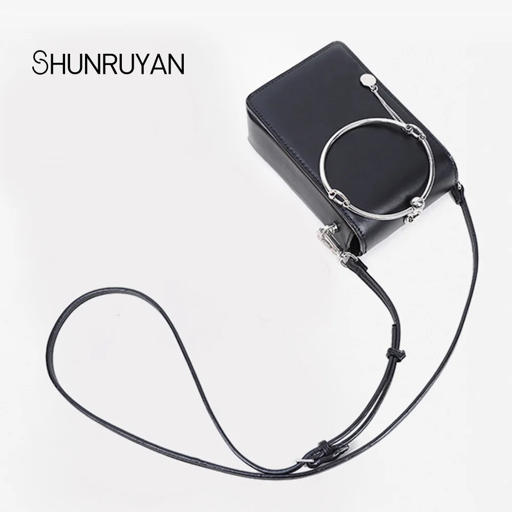 

SHUNRUYAN 2019 Women Bag New Brand Design Vintage Chain Wristlets Small Flap Mini Shoulder Bag Crossbody Bag Hasp Ladies Bag