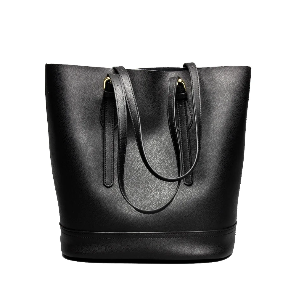 Zency Большая вместительная женская сумка через плечо натуральная кожа Коричневая винтажная сумка для покупок супер качество Повседневная Сумка-тоут