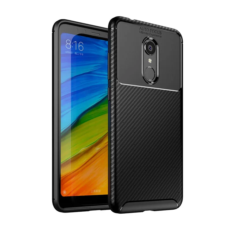 

Luxury Silicone Case Redmi 5 Plus Phone Case for Xiaomi Redmi 5 Case Carbon Fibre Soft Rubber Cover Shockproof Protective