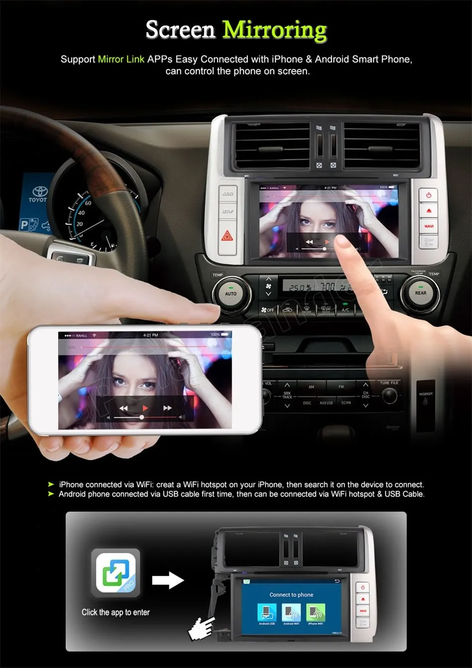 Perfect for Toyota Land cruiser Prado 150 2010-2013 car dvd player Android 6.0 Quad Core car multimedia radio stereo 11