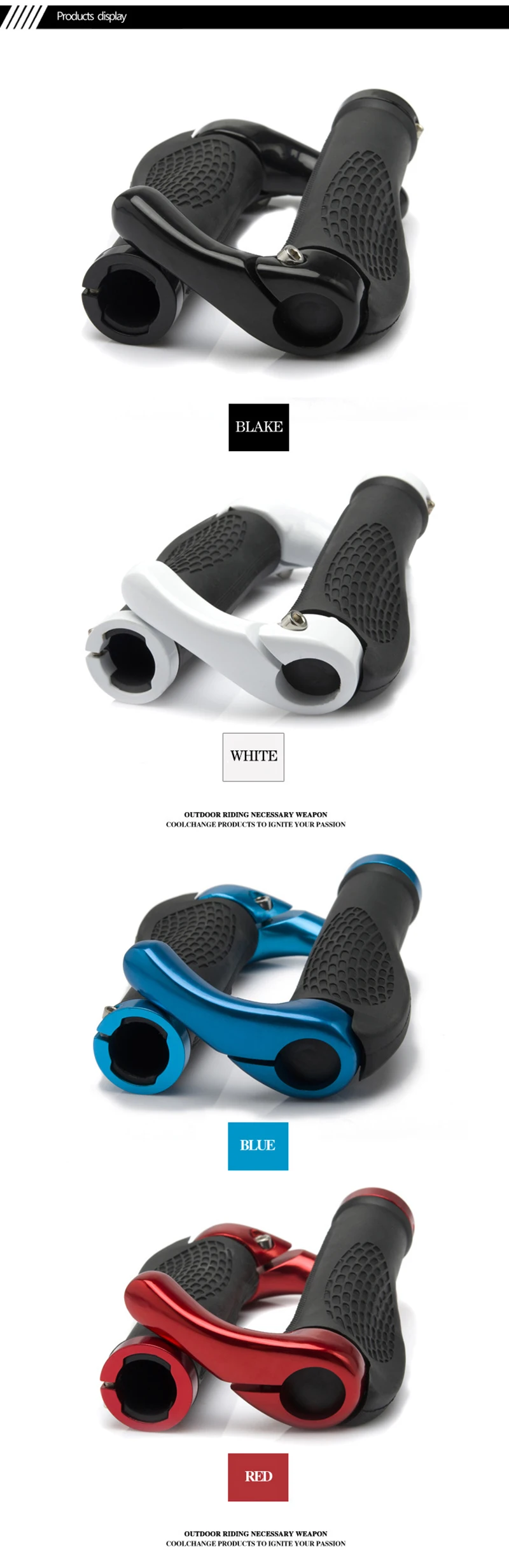 Bicycle Handlebar Grip Lockable For MTB Road Bike Cycling Handle Bar Bicycle Grip Bike Aluminum Alloy + Rubber PA0097 (7)