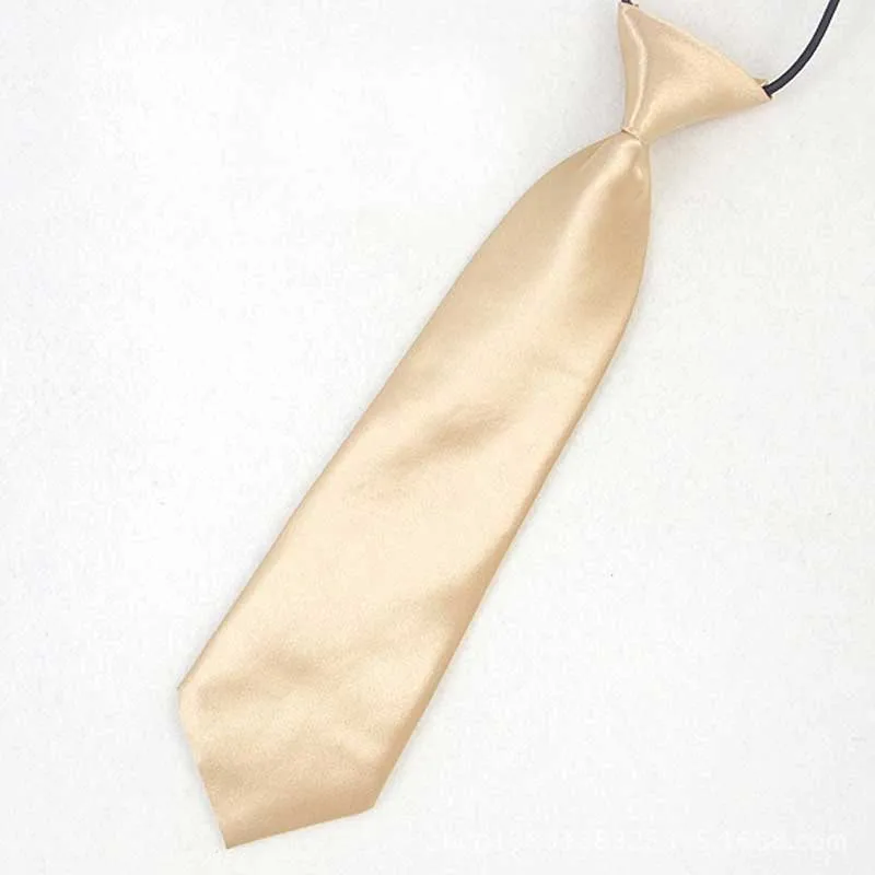Модная школьная одежда для мальчиков, детский Свадебный однотонный эластичный галстук-бабочка, галстук для мальчика, детский Свадебный галстук, галстук-бабочка - Цвет: a27 Light Champagne