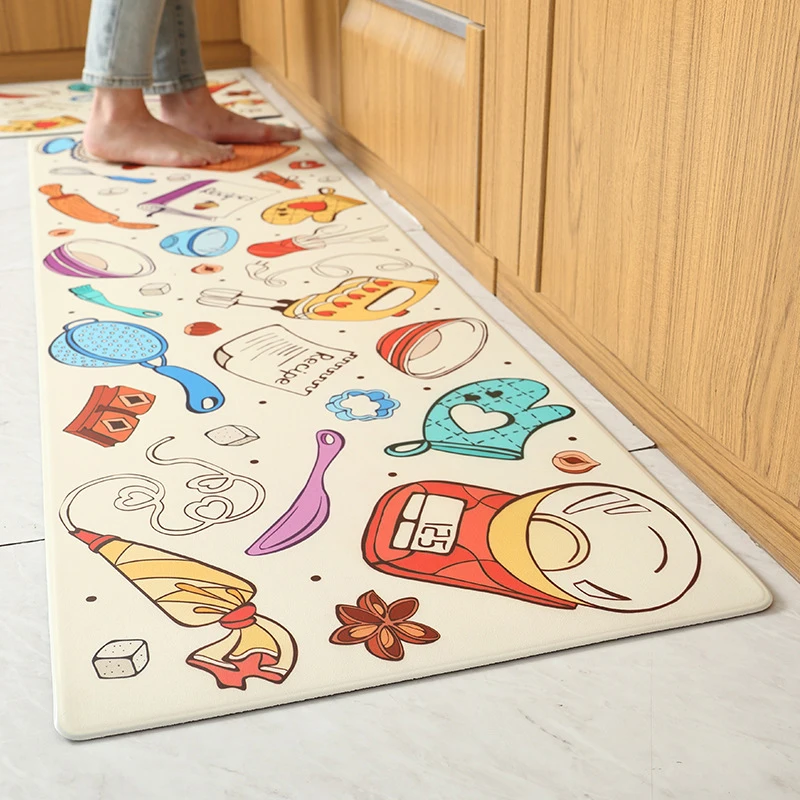 Pu Peather Long Kitchen Floor Mat Bath Carpet Home Entrance Pu Peather Long Kitchen Floor Mat Bath