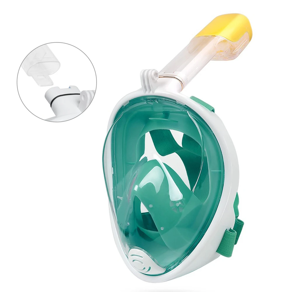 جديد السيليكون كامل الوجه قناع الغطس الغوص تحت الماء سافيو والعتاد السباحة غص قناع ل Gopro حامل كاميرا حامل مجموعة