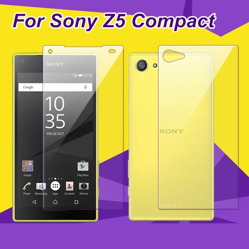 Переднее+ заднее закаленное стекло для sony Xperia Z1 Z2 Z3 Z4 Z5 Защитная пленка для экрана для Xperia Z5/Z5 Compact/Z5 Premium