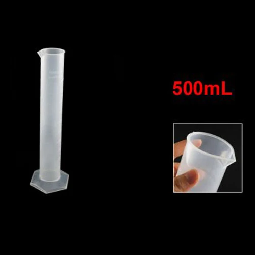 

SOSW-Lab Set 500mL Capacity Clear White Plastic Graduated Cylinder