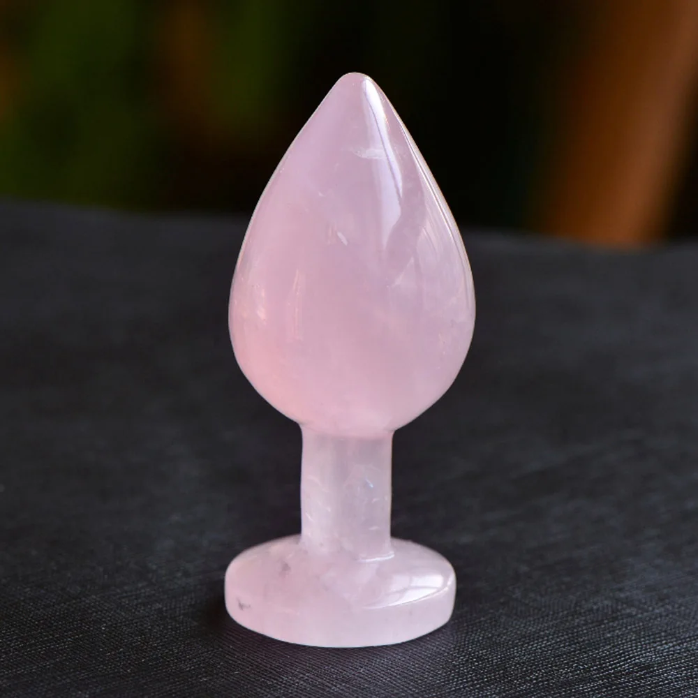 

DS Natural Rose Quartz Yoni Eggs With Stand Quartz Crystal Egg Rope Women Kegel Exercise Healing Crystal Stone Massage Tool