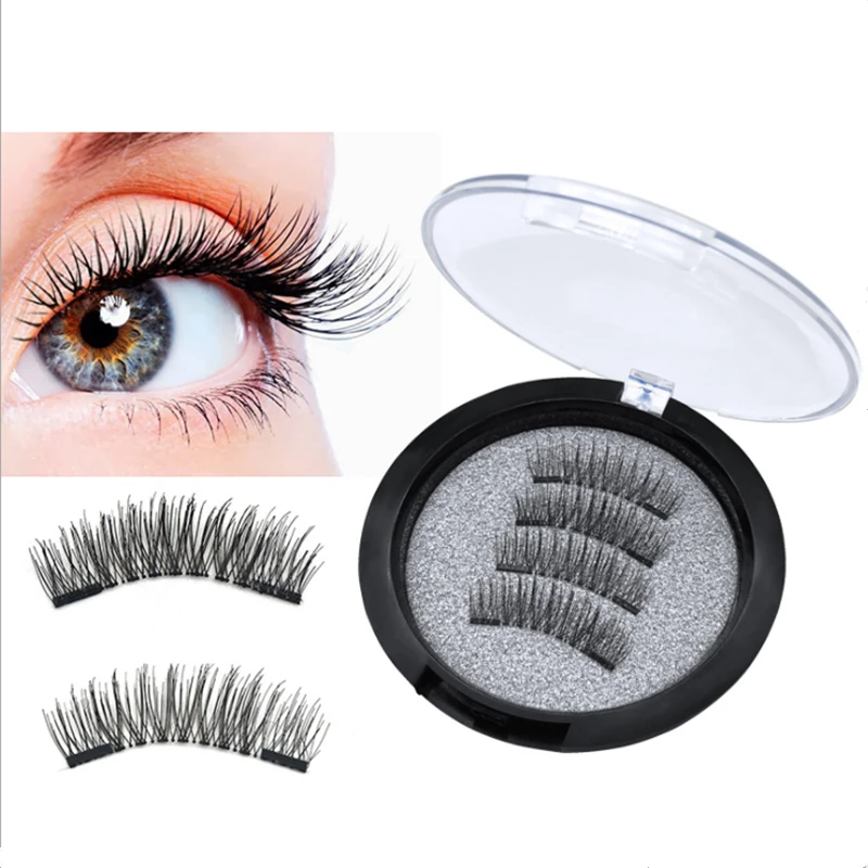 

ZHONGHUIRONG3D False Eyelashes Handmade Double Magnets Full Strip Magnetic False Eyelashes Reusable False Eyelashes
