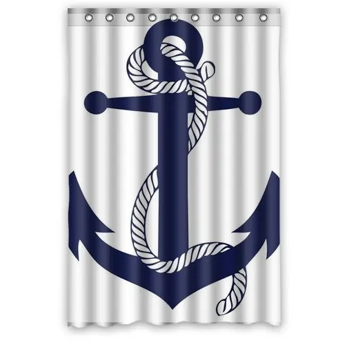 

Nice Designer Boat Anchor Shower Curtain 48" By 72