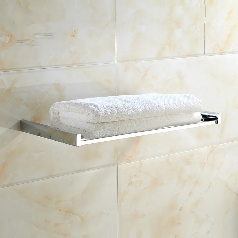 

Copper silver simple square single layer towel rack / towel rack bathroom hardware accessories lo8141108