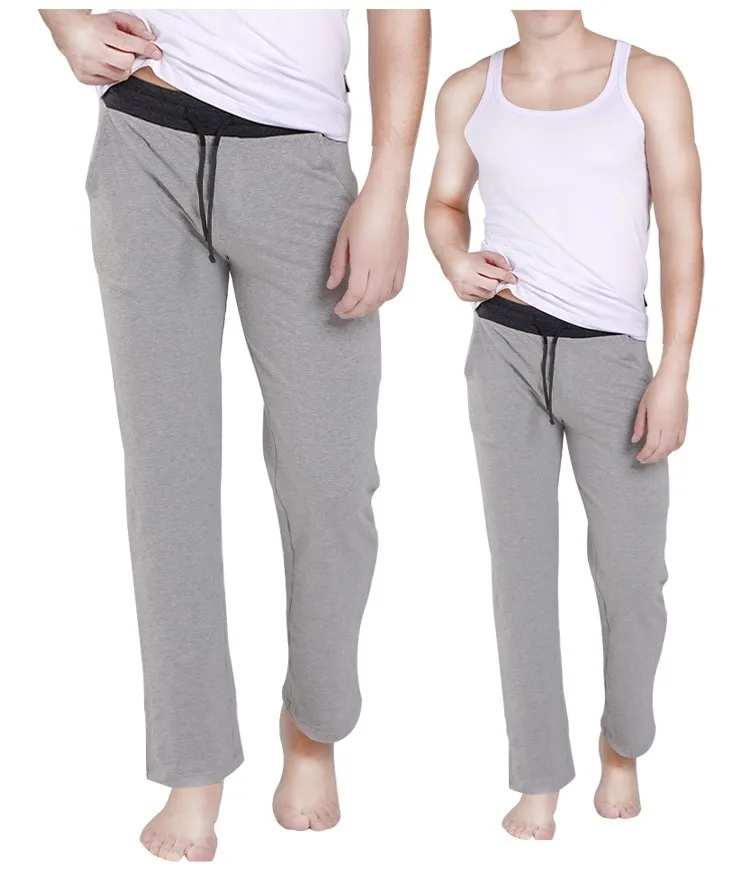 Мужская одежда для сна размера плюс, хлопковые Пижамные штаны с завязками, Повседневная Домашняя одежда, свободные домашние штаны 4XL 5XL 6XL 5208